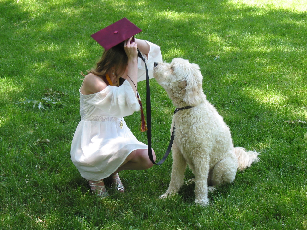 Graduation pictures with the bear AKA my true love