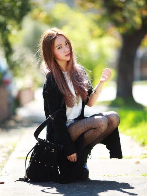 fashion-tights:The Long Cardigan