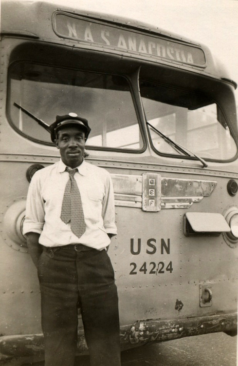 Mae’s Bus Driver N.A.S. Anacostia circa 1940’s-50’s [Breckenridge Family Album] ©W