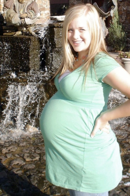 thefertilevalley:  Young blonde Brenda, 32 weeks pregnant with her first child, always looked proud and happy during her daily walks in the local park. And she didn’t just look proud and happy, she was. Proud of her swelling and growing pregnant body.