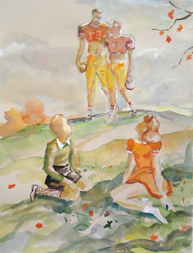grundoonmgnx: Mike Cockrill, Fall Warriors, 2006  Gouache on paper 