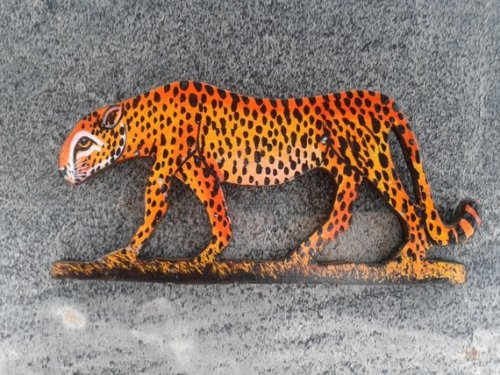 African Leopard Fridge Magnet //seipeloart