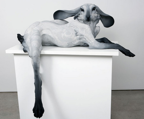 blua:  Come Undone  by  Beth Cavener Stichter A gallery of ceramic sculpture. It’s rare to feel as if an animal can possess you — inhabit your body, mind and spirit as if it were a new lover exploring all your real and artificial selves. Dress