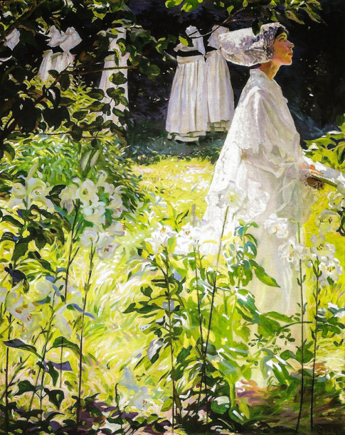 loumargi:A Convent Garden, Brittany, 1913.William John Leech