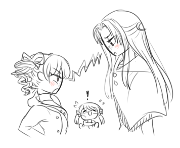 i drew the children going to the amusement park during the winter (i drew their manga