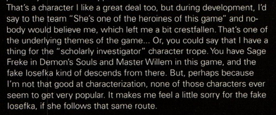 kosparasite:  miyazaki considers fake iosefka to be “one of the heroines” of