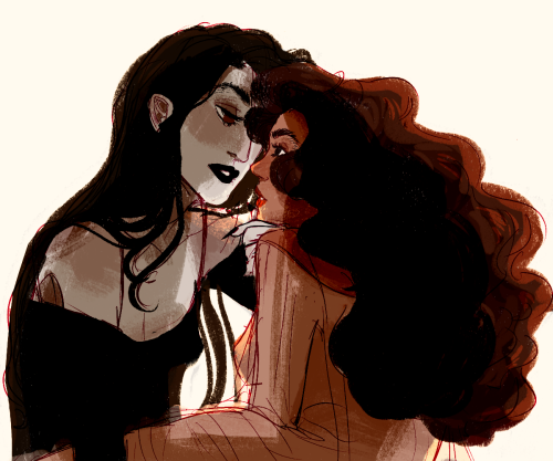 almondmilkgirl:Hades and Persephone doodle