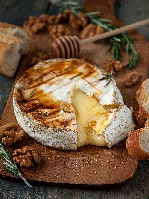 intensefoodcravings:Baked Brie with Rosemary, Honey, & Candied Walnuts | Will Cook for Friends
