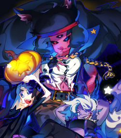 dragonia00:  Happy HHALLOWWEENNNNNN!@!!! Thankyou @telsonknife for letting me draw the monster designs!!!! 