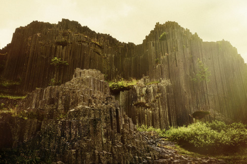 Panská skála is a columnar basalt formation in north central Czech Republic. It might 