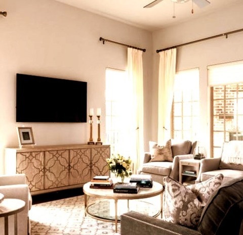 Open - Transitional Living Room
