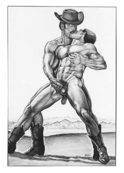 retro-gay-illustration:  Cowboy Artwork 1