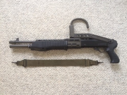 gunrunnerhell:SPAS-12Italian made 12 gauge shotgun that was imported for a short period of time in t