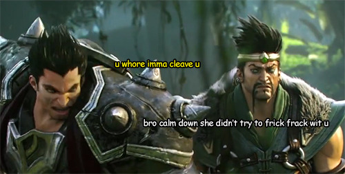 generaldarius:  // draven shrugs during this scene it amuses me so