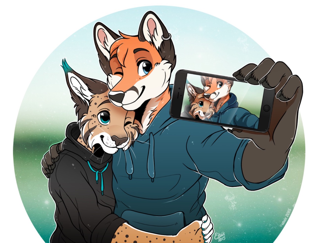 countach-r: “Selfie Time!” ✨  Art by Etuix ❤️ (Cm: Falcorefox and Severenth)
