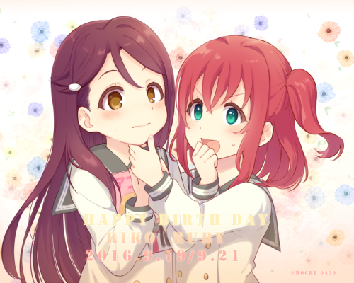 mochi0430:  遅れたけど、２人ともおめでとう!!!!　#桜内梨子生誕祭2016#黒澤ルビィ生誕祭2016 pic.twitter.com/47eB7T64o8 — さくらもち (