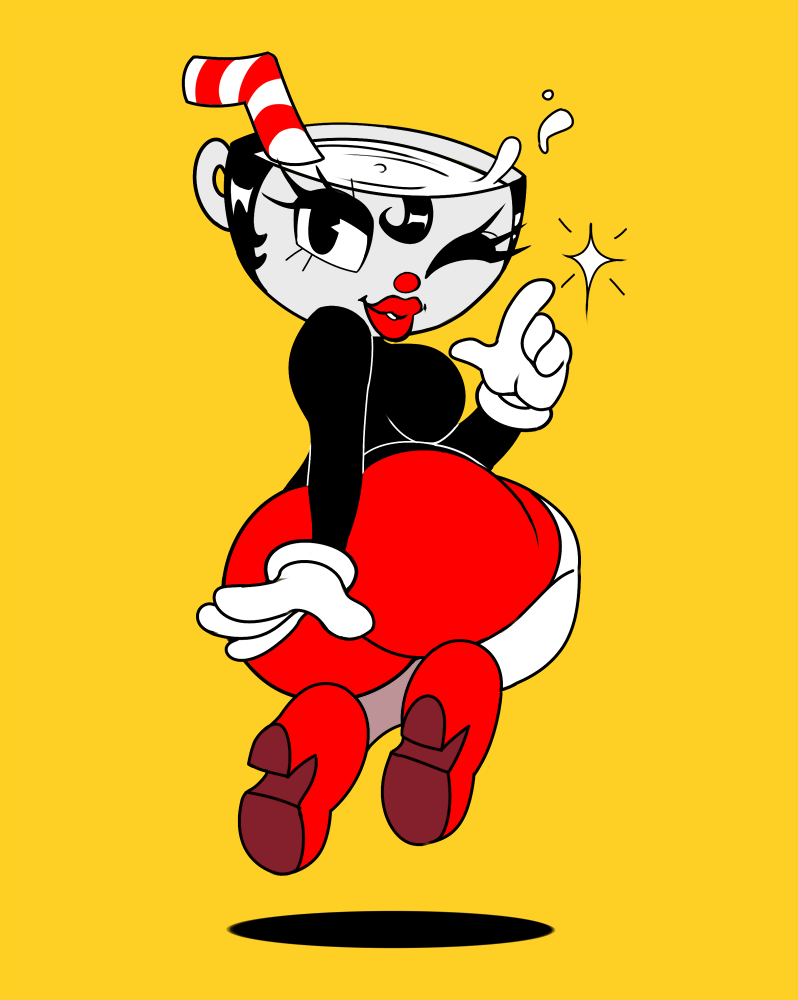 ghosts-go-boo:Why did I make a thick af Cup Head lady? Because I could.