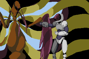 Starting a series of oekaki artworks for Solitude, kind of inspired by Pixel’s work in Cave Story.