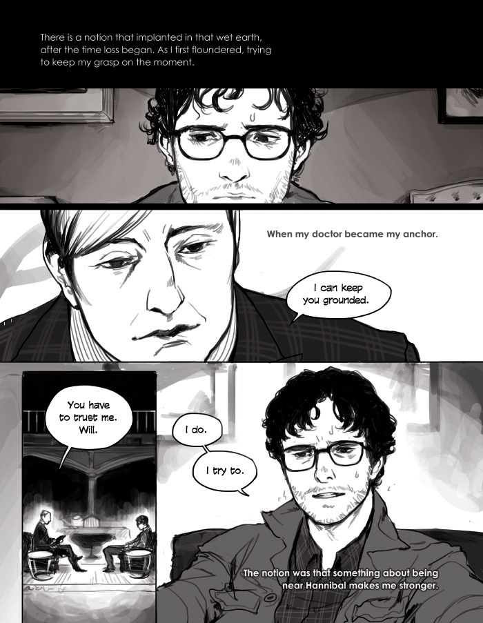 My comic for the Hannibal fanbook Banquet! I drew this ages ago before S2 started,