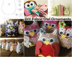 Wolf-And-Kitten:  Diyideaz:  Diy Fabric Owl Ornaments These Diy Fabric Owl Ornaments