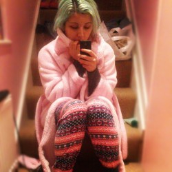 #Bedtime #Goodnight #Pjs #Pink #Stripes #Green #Hair #Me