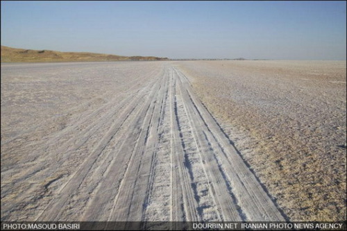 Lake Urmia This doesn’t look much like a lake, but it used to be. Iran’s Lake Urmia used