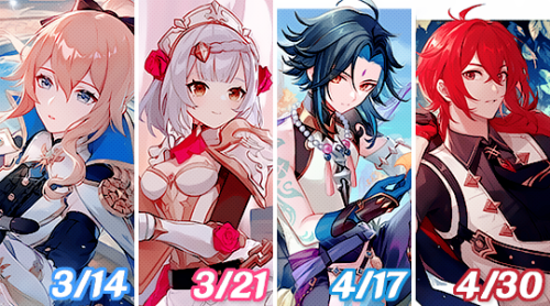 ⋆ Genshin Impact ✩ Character Birthday Art 2022 ⋆