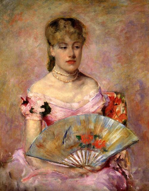 Lady with a Fan (Portrait of Anne Chlotte Gailld), 1880, Mary CassattMedium: oil,canvas