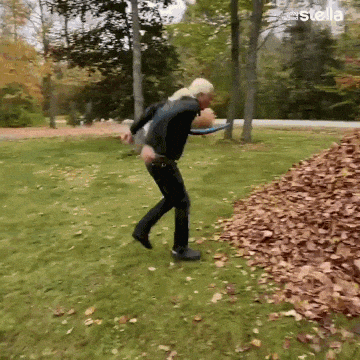 misterlemonzlast:laughingsquid:Man Celebrates 80th Birthday by Diving Into a Pile of Freshly Raked L