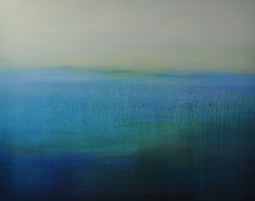 Ji Seon Kim, Blue Ocean (2012), Beautiful Tears (2012)Kim’s flowing, seemingly spontaneous compositi