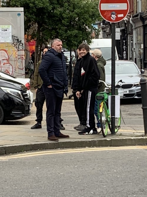 Louis at the mural today - 11/1