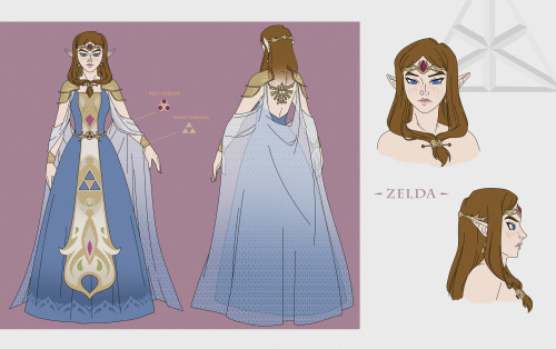 Some of the characters I have designed for my Legend of Zelda D&D campaign.Zelda (Cisgender - Sh