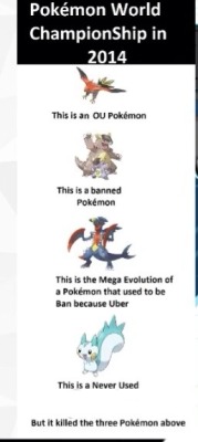 agelessdream:  theworangetraveler:  bulbalang:  Sums up pokemon world championships lol  i was gonna complain over the all the “rule purists” (thought i DO hate Mega Kangaskhan) … but then i saw the last Pokemon… DOES ANYONE HAVE THE LINK TO THE