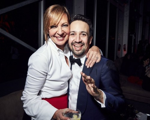 keepingupwithlinmanuel: Lin and Allison Janney at the Vanity Fair Oscars Party 2018 [Photo credit: L