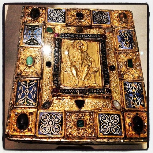 medievalistsnet: The Sion Gospels - binding 1180 - 1200. #london #V&amp;A #medieval (at Victoria