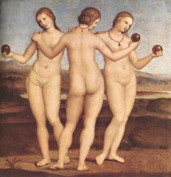 learnarthistory:  The Three Graces by Raphael (1505) #high renaissance #art https://t.co/QxhxJOuiBq http://ift.tt/2gXK3I2