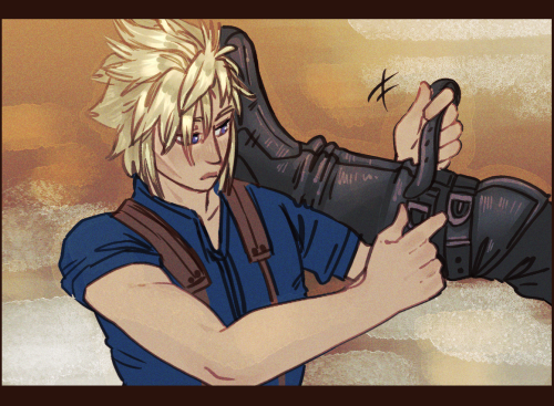 Thinking Too Hard Abt That Part In Smoke And Mirrors Where Cloud Is Helping Genesis Take Off His Boots