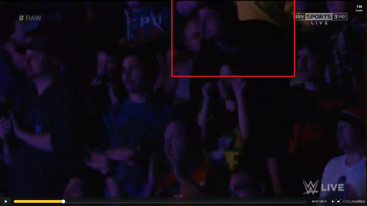 I went through the broadcast a little to try and spot myself, and here I am. My sign