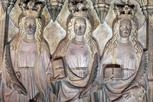 Gothic reliefs in St. Peter’s Cathedral in Worms, Germany; unknown date.Could anyone help me o