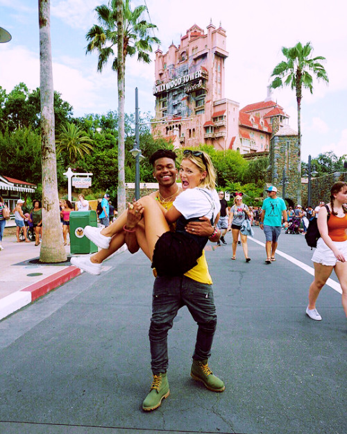 mybodywakesup: Olivia Holt and Aubrey Joseph visit Disney World on July 30th, 2018.