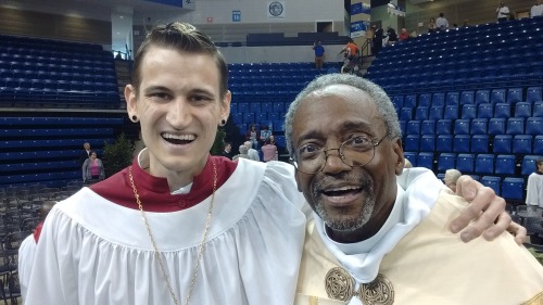 Breaking the Tumblr sabbatical to show off my Presiding Bishop Selfie! Had a lovely time at the Cons