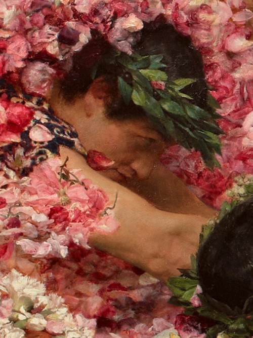 Details (#1) of the Characters of The Roses of Heliogabalus (1888), by Sir Lawrence Alma-Tadema. “H
