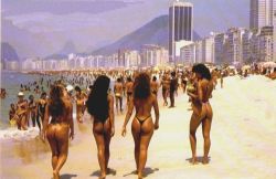 mvtionl3ss: Women at the Copacabana Beach in Brazil.