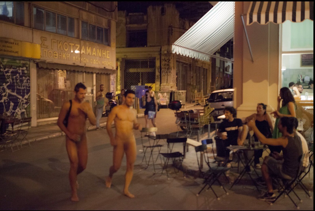 Naked in the center of Thessaloniki 12/7/2013 https://vimeo.com/74696604 photo by