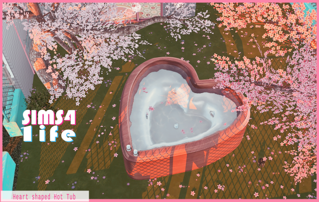 The Sims CC Tester - Heart shaped Hot Tub
