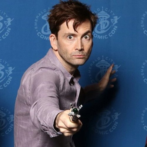 #DavidTennant Daily Photo!David having fun at a fan convention a few years ago#DoctorWho