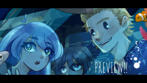 eriochromatic: My preview for @bigthreesomezine!! It was super fun working on this ^^ !!!!