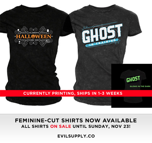 “Re-Print & Pre-Print” shirt sale as we introduce feminine-cut shirts! Save $2.50 on