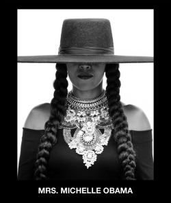 mainmanblackdynamite:  fuckrashida:  Happy Beyoncé day y'all!!! 🐝  Beyoncé had Michelle Obama recreate one of her iconic looks the woman really is an iconic figure  