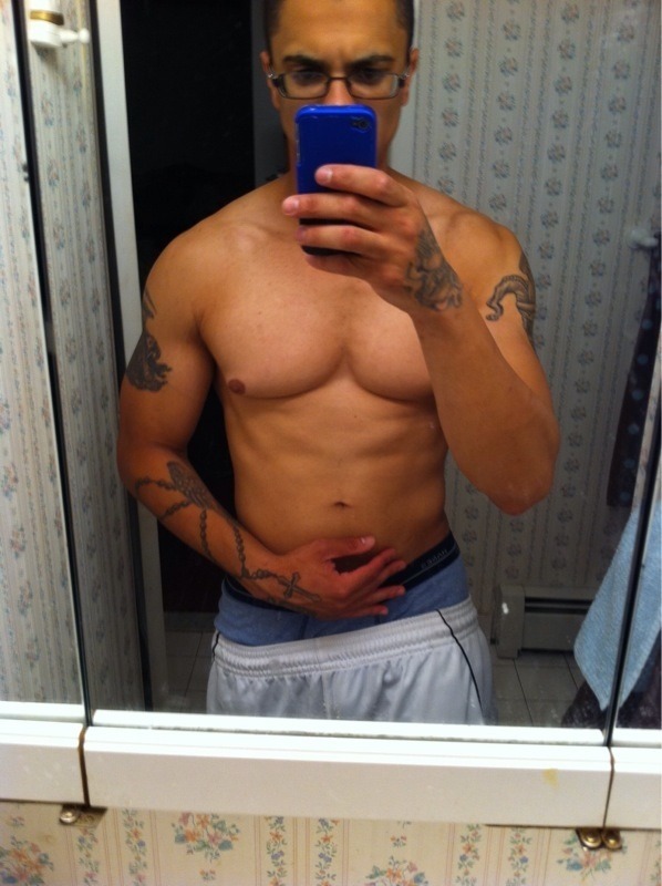 straightboyselfpics:  Jay  This tatted stud doesnâ€™t believe that you have